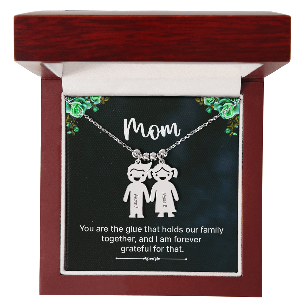 Engraved Kid Charm Necklace