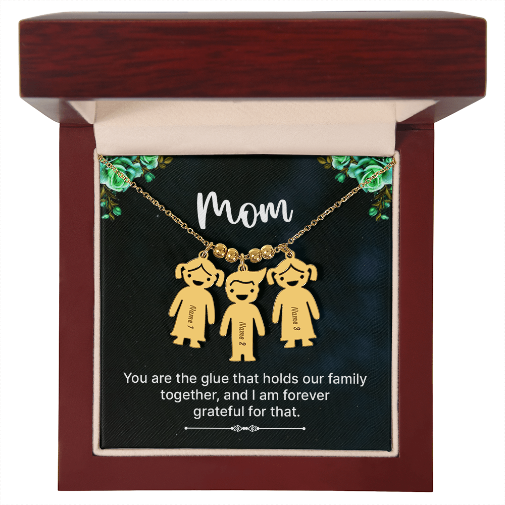 Engraved Kid Charm Necklace