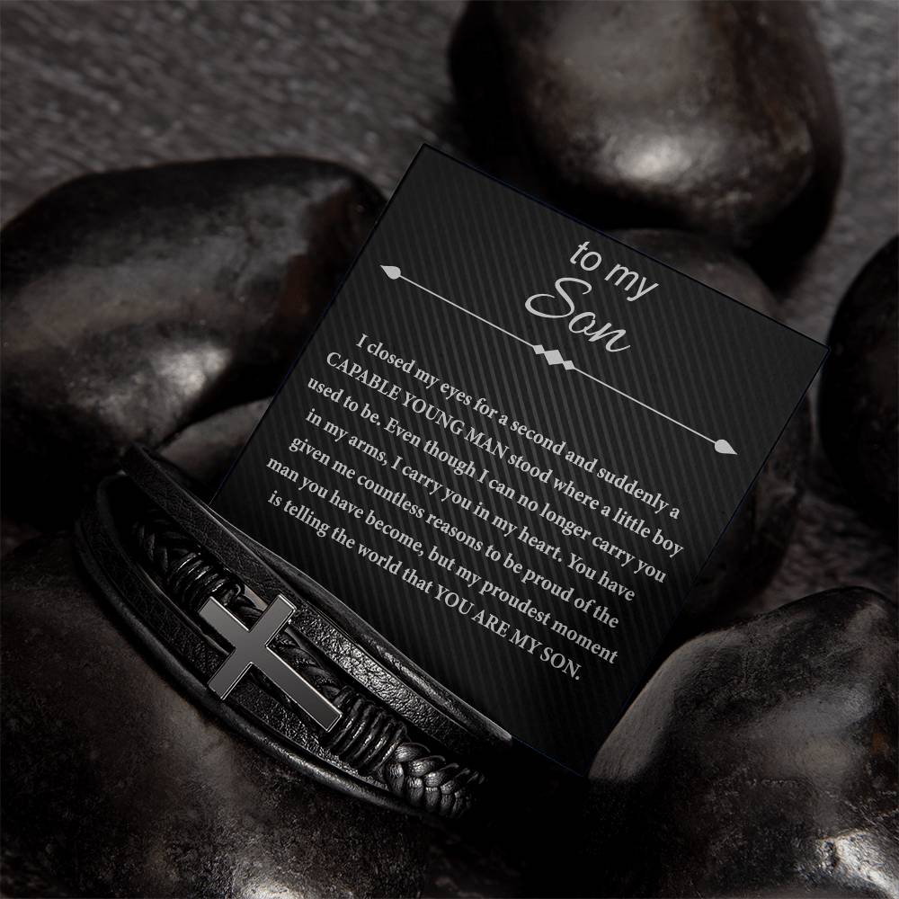 My Son Cross Bracelet