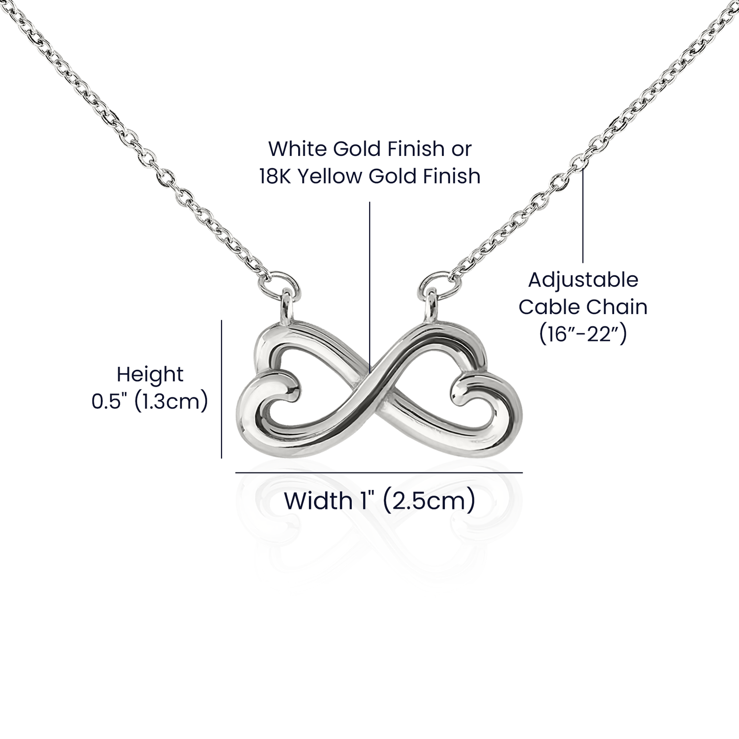 Bonus Mom Intertwined Hearts Necklace