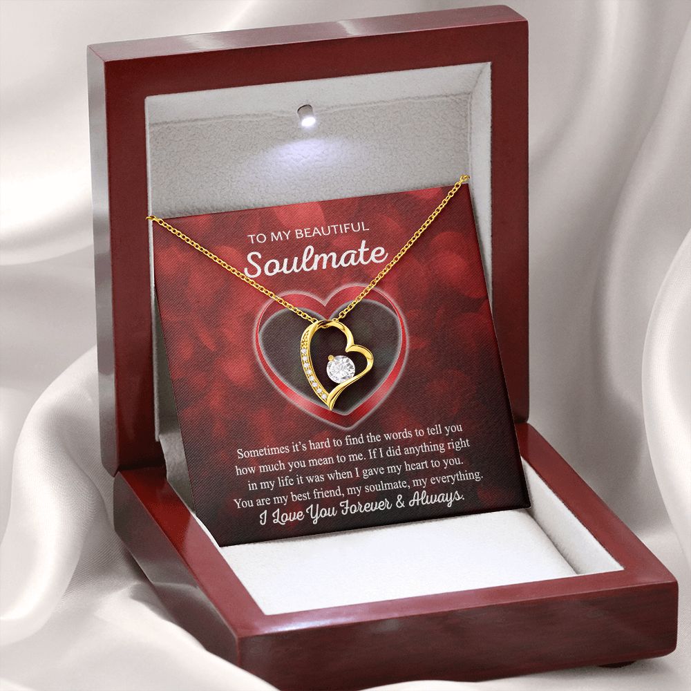 To My Beautiful Soulmate Forever Love Necklace