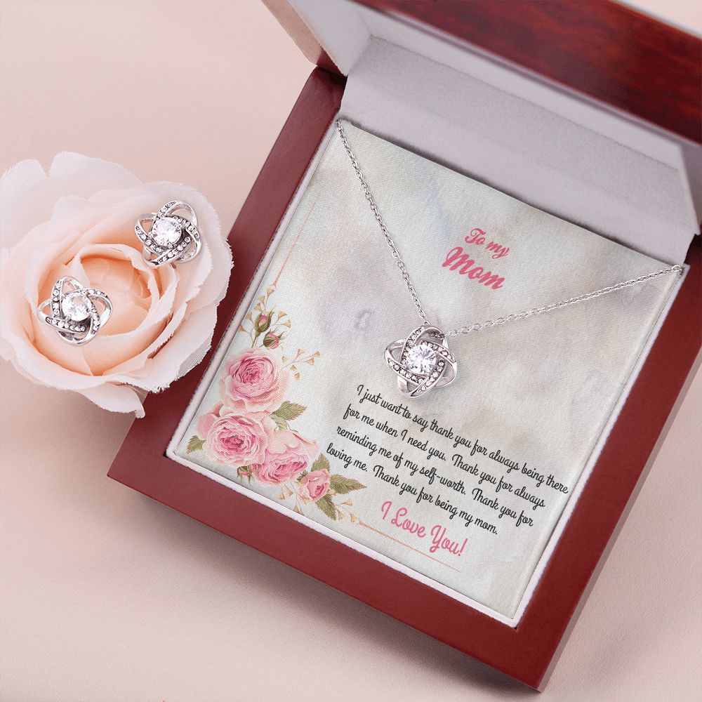 To My Mom Love Knot necklace