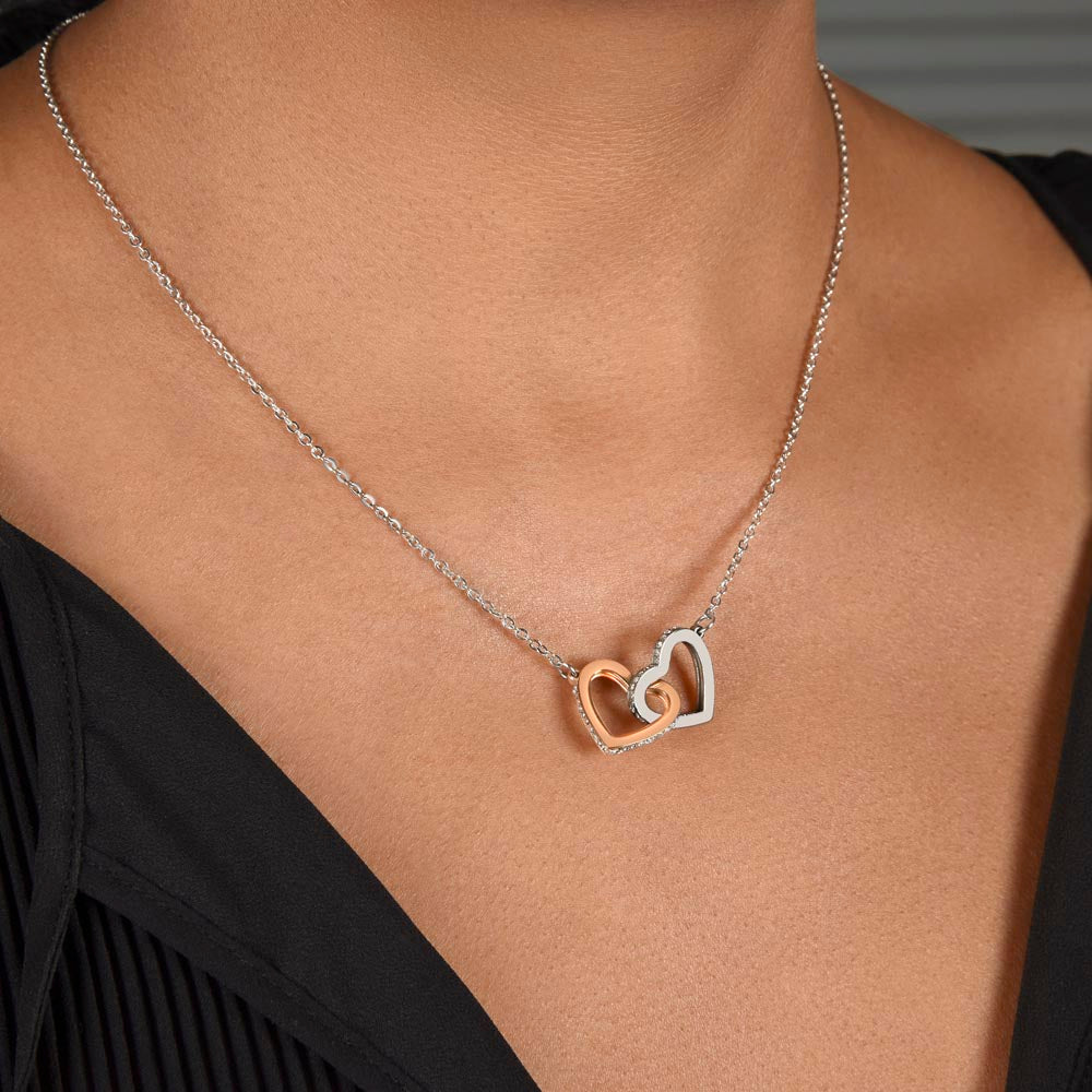 To My Mom, Interlocking Hearts Necklace