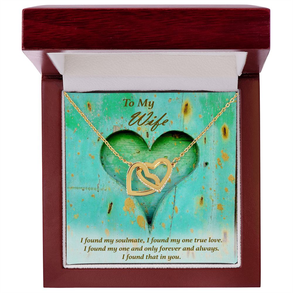 To My Wife, I found my soulmate. Interlocking Hearts Necklace