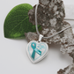mom ovarian cancer heart necklace