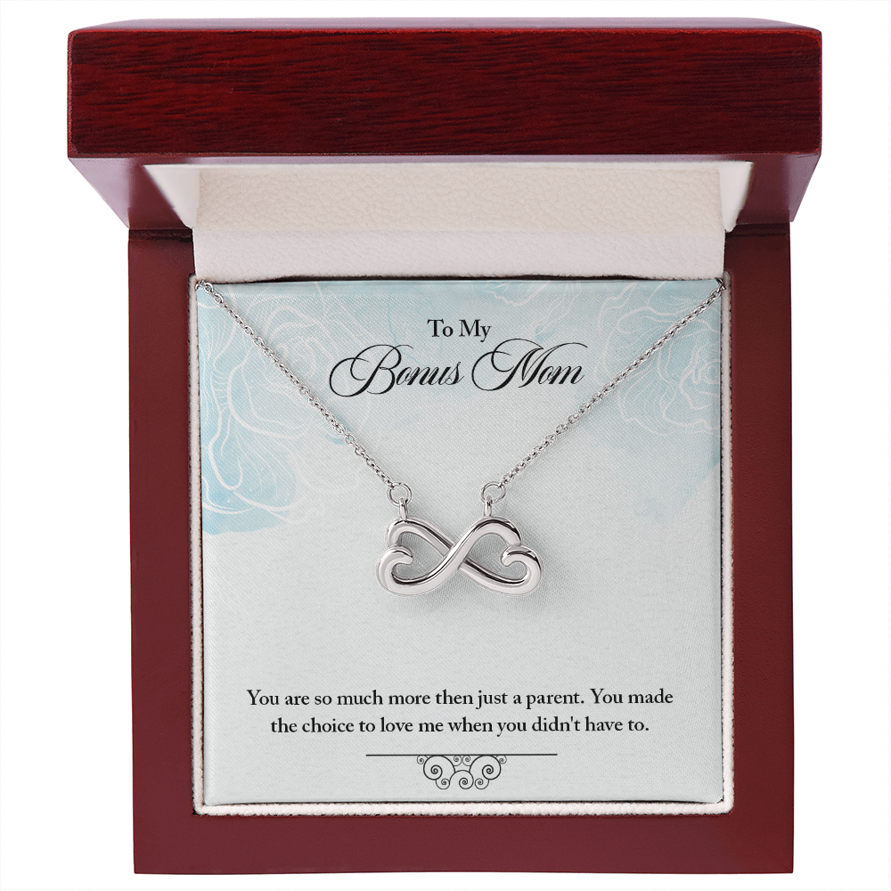 Bonus Mom Intertwined Hearts Necklace