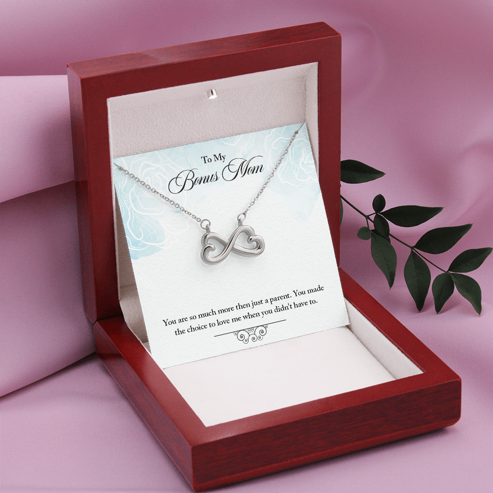 Bonus Mom Intertwined Hearts Necklace