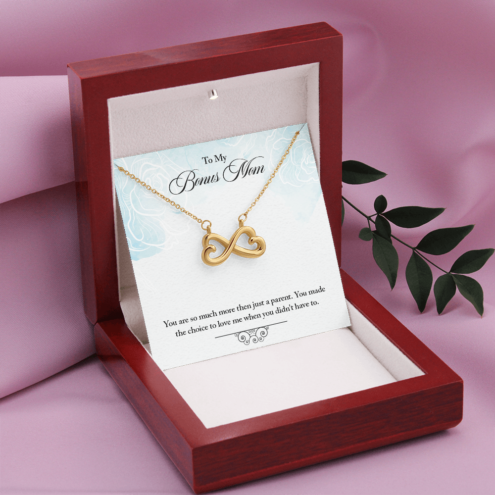 Bonus Mom Intertwined Hearts Necklace