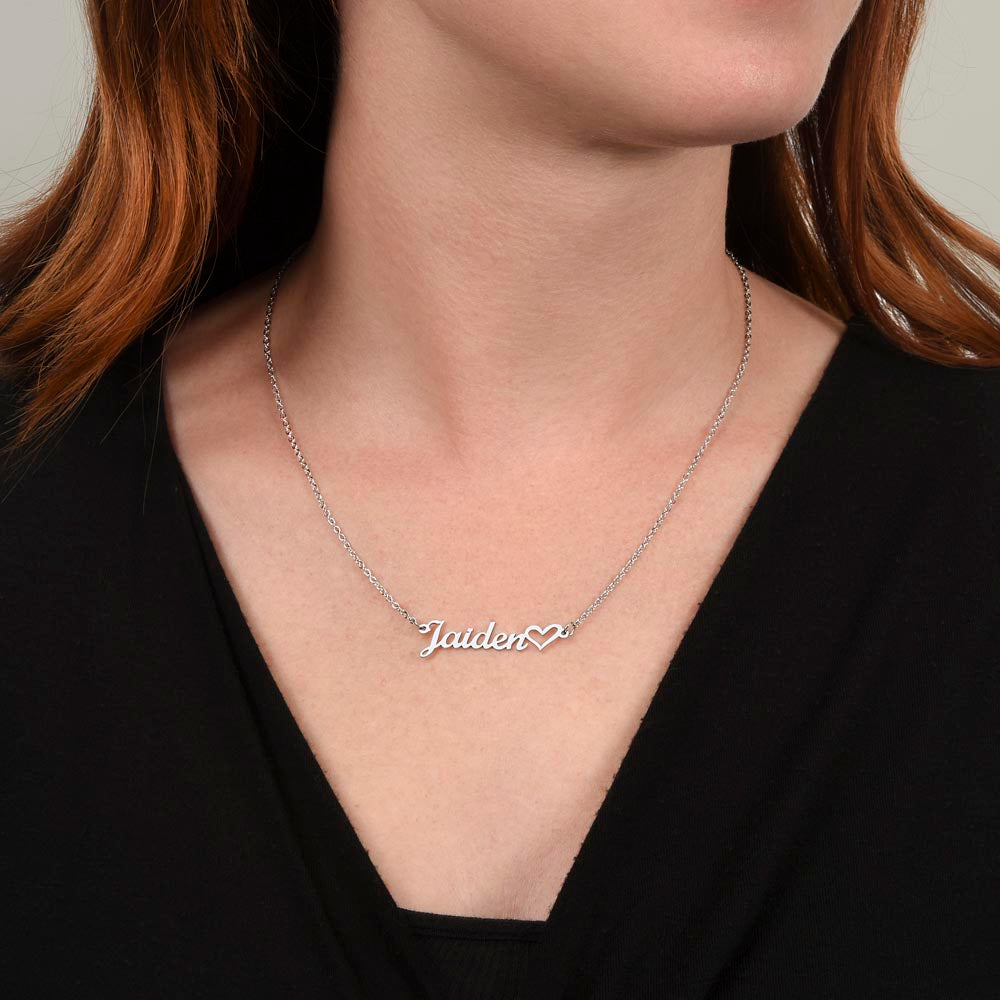 Name with Heart Necklace