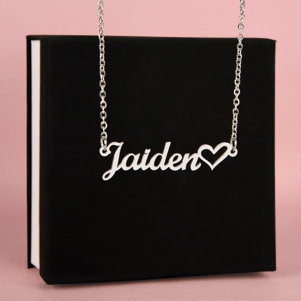 Name with Heart Necklace
