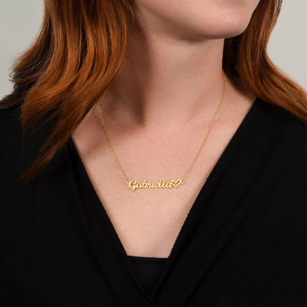 Name with Heart Necklace