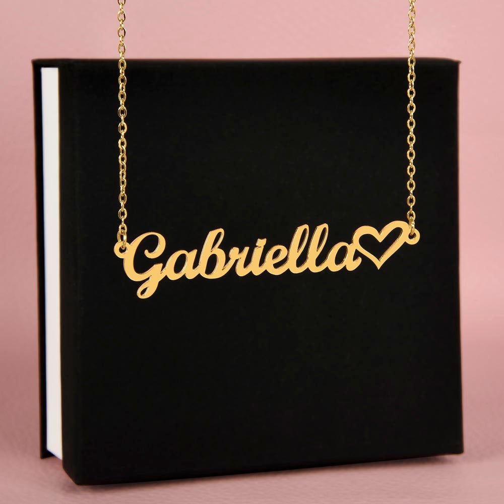 Name with Heart Necklace
