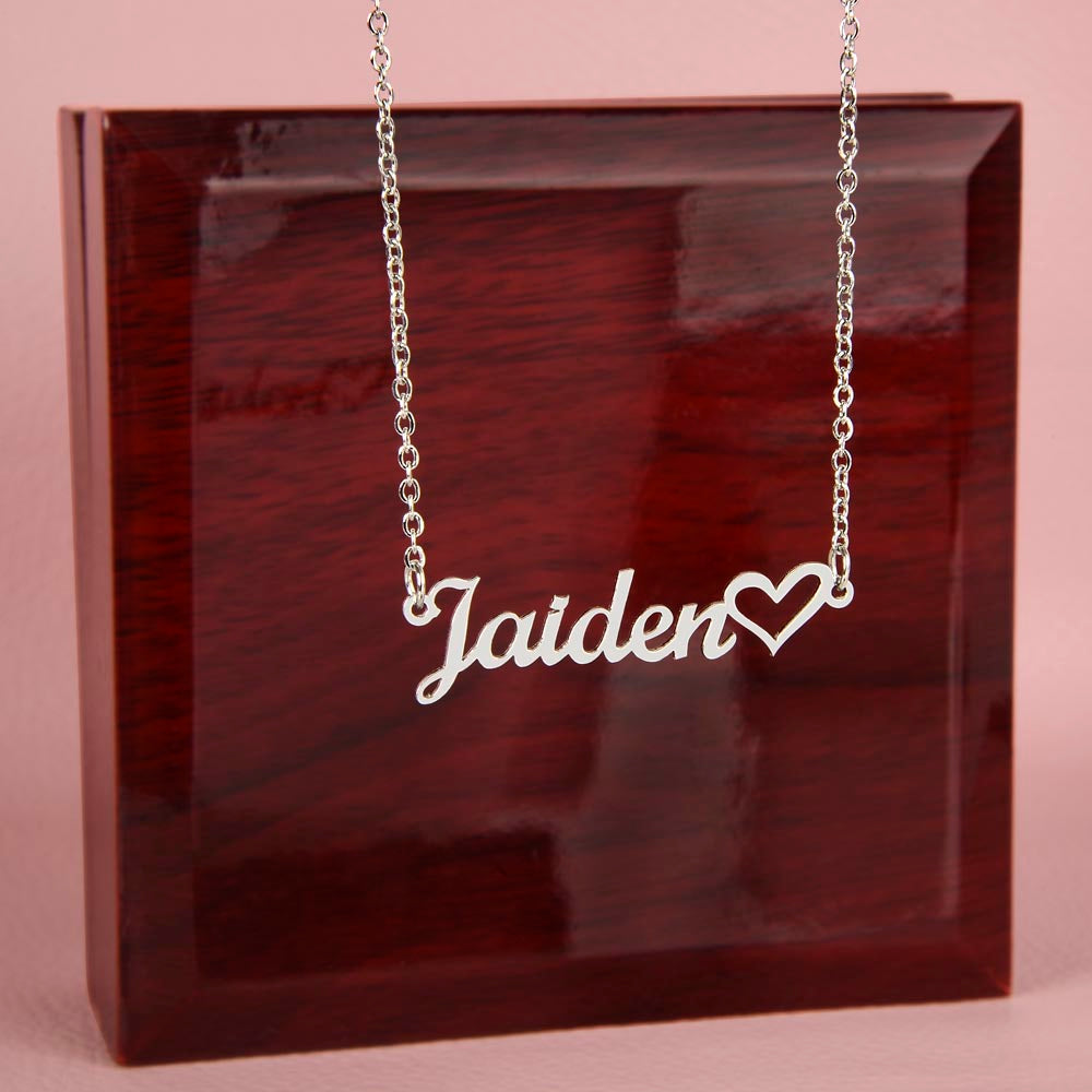 Name with Heart Necklace