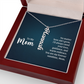 Vertical Name Necklace with Mom Message Card