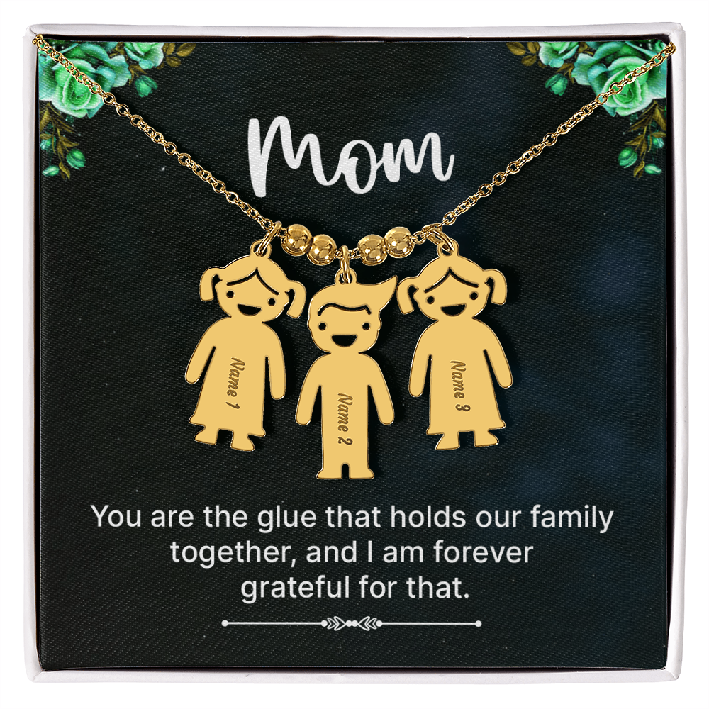 Engraved Kid Charm Necklace