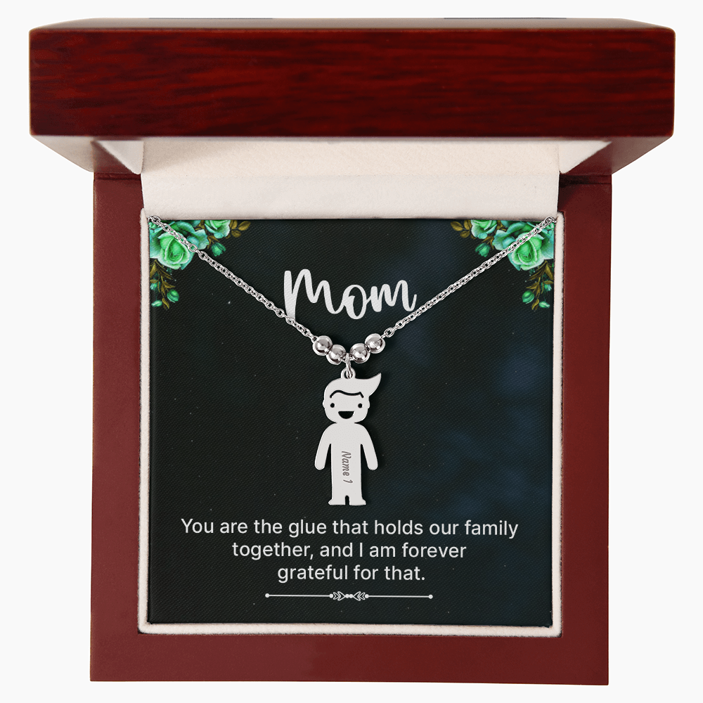 Engraved Kid Charm Necklace