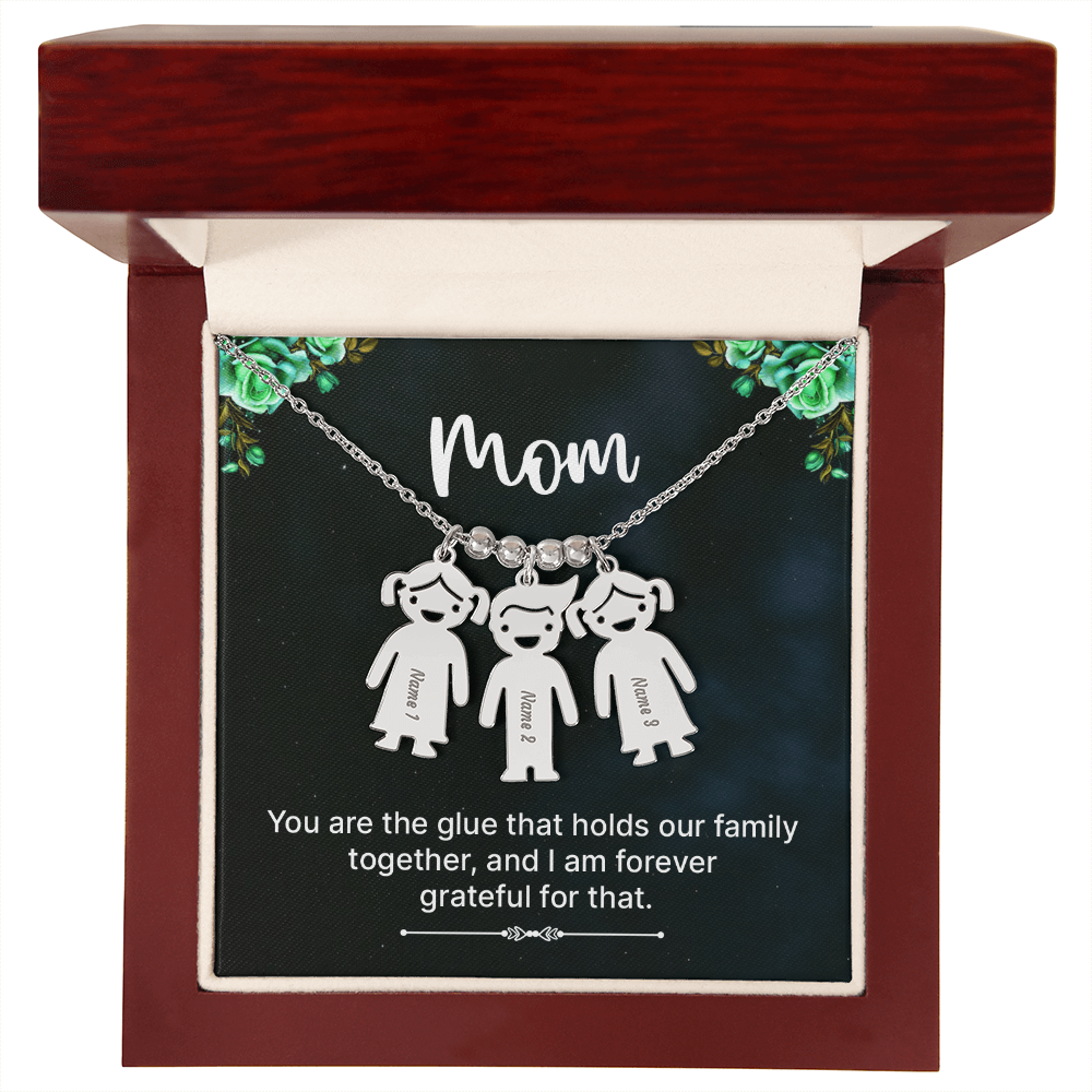 Engraved Kid Charm Necklace