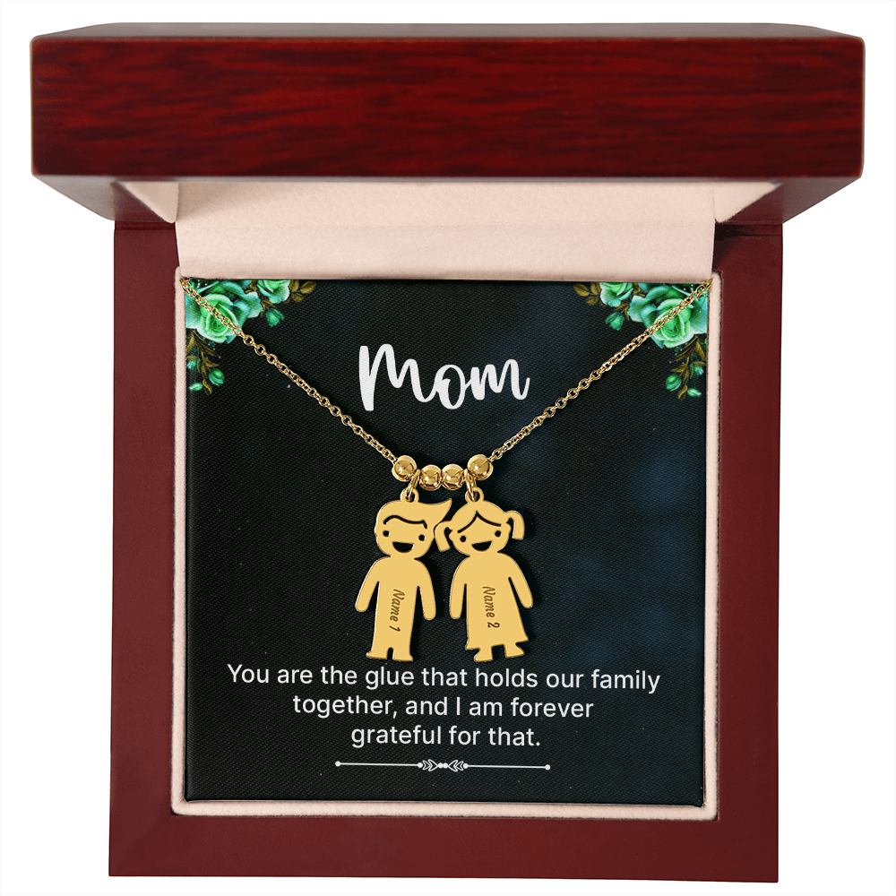 Engraved Kid Charm Necklace