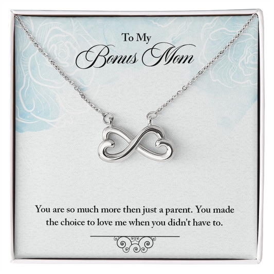 Bonus Mom Intertwined Hearts Necklace