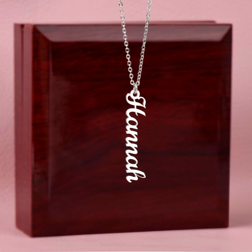 Multiple Names Vertical Necklace