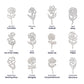Birth Month Flower Name Necklace
