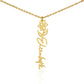 Birth Month Flower Name Necklace