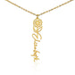 Birth Month Flower Name Necklace