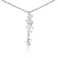 Birth Month Flower Name Necklace