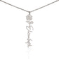 Birth Month Flower Name Necklace