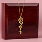 Birth Month Flower Name Necklace