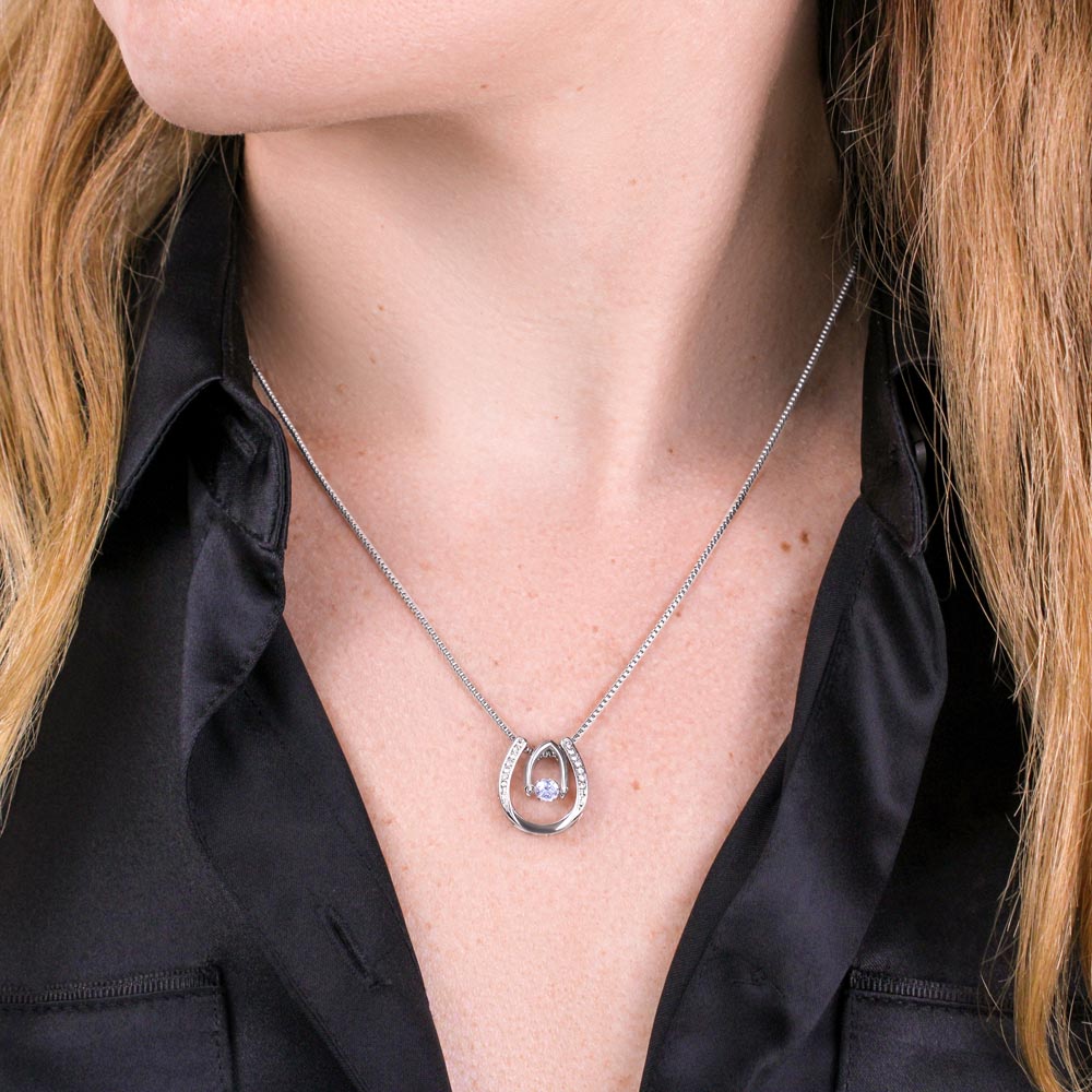 To My Wife, Valentines Day Lucky in Love Necklace