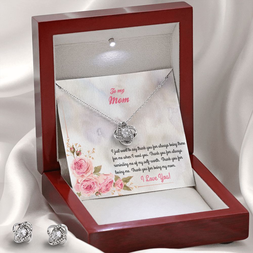 To My Mom Love Knot necklace