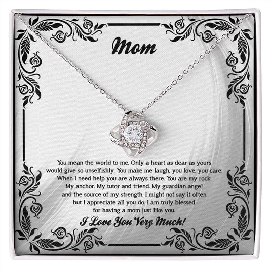 To Mom, Love Knot Necklace