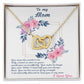 To My Mom, Interlocking Hearts Necklace