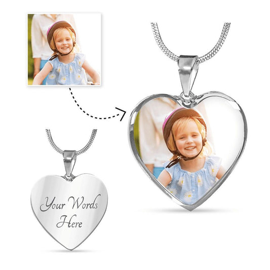 Customer Photo Upload Heart Necklace